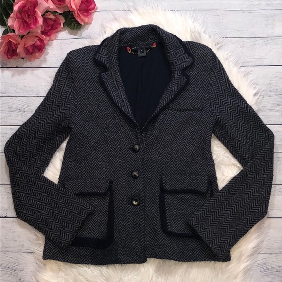Marc By Marc Jacobs Jackets & Blazers - Marc by Marc Jacobs Chevron Wool Navy Blazer